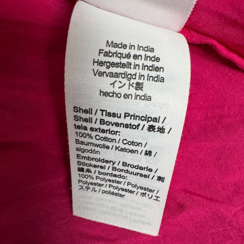 J. Crew Ruffleneck Mini‎ Dress In Eyelet Pink 100% Cotton Dress Size Small